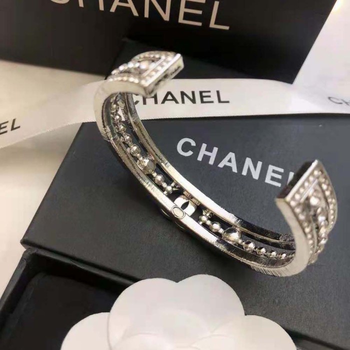 Chanel Women Cuff in Metal & Strass