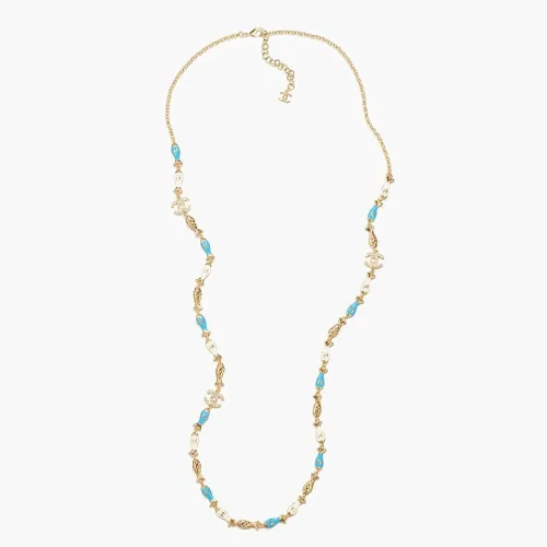 Chanel Women Long Necklace Metal Resin Strass ABF042