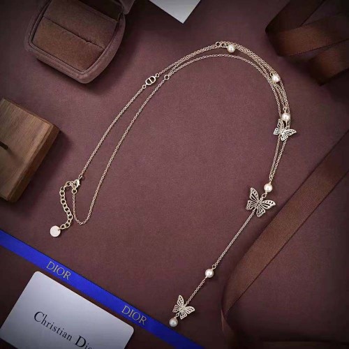 Dior Women Dior Métamorphose Necklace Gold-Finish Metal and White Resin Pearls