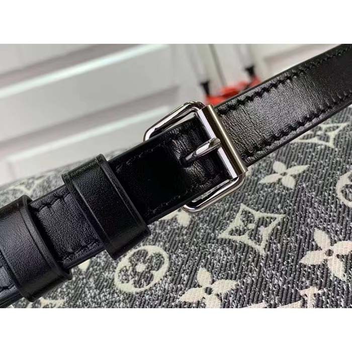 Louis Vuitton LV Women Speedy Bandoulière 25 Handbag Gray Denim Textile Jacquard