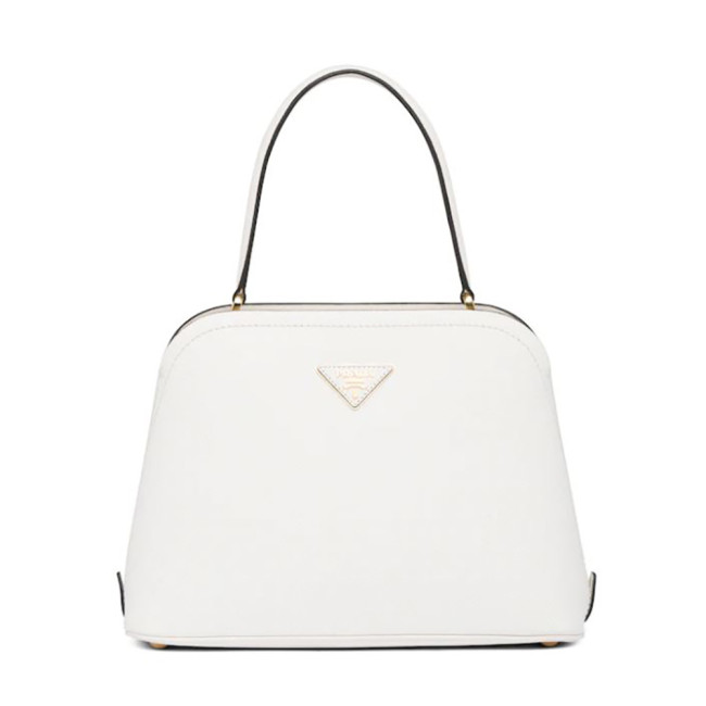 Prada Women Medium Saffiano Leather Prada Matinee Bag-White