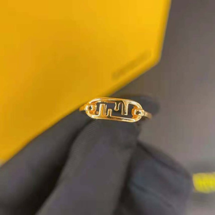 Fendi Women Thin Ring with Fendi O’Lock Motif