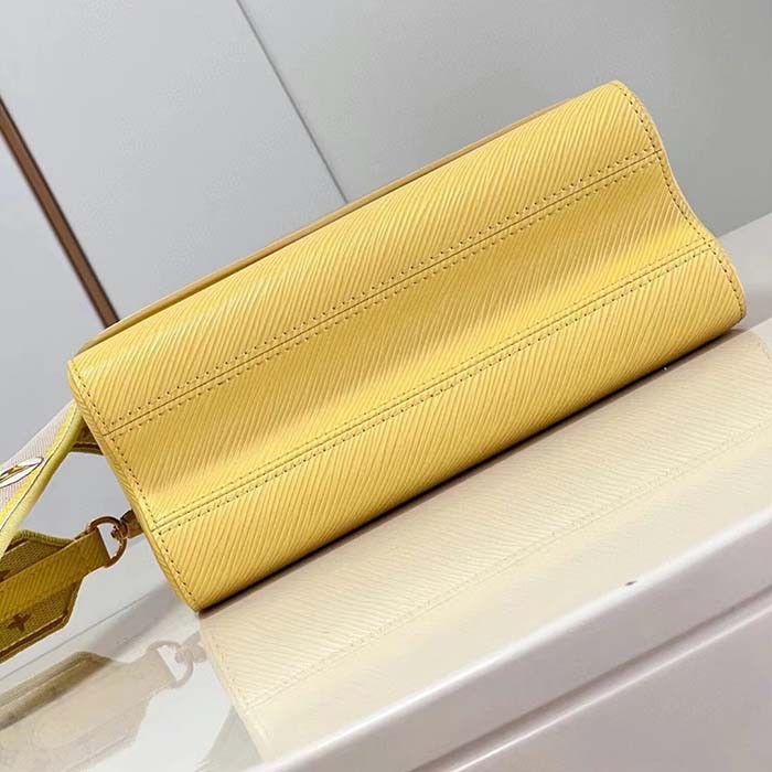 Louis Vuitton LV Women Twist MM Yellow Epi Grained Leather