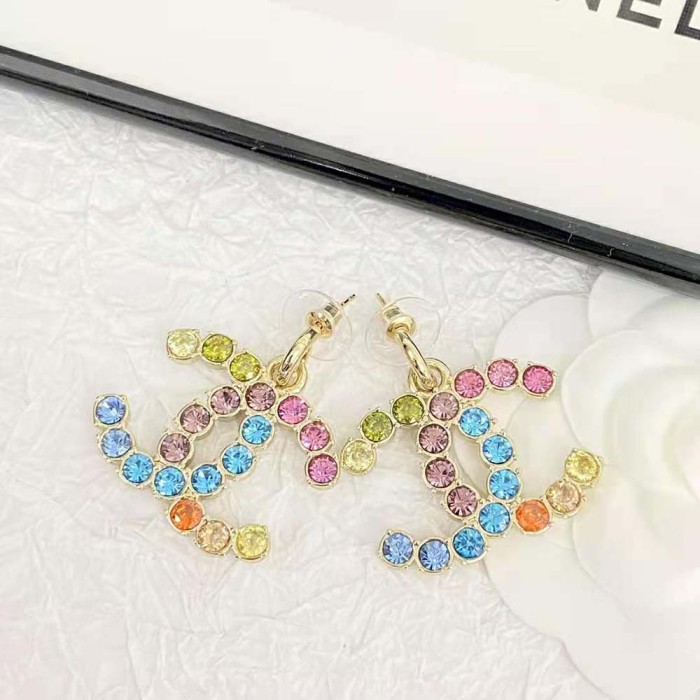 Chanel Women Pendant Earrings in Metal and Strass