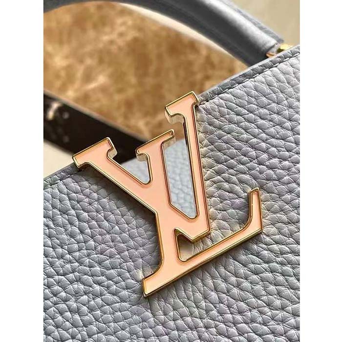 Louis Vuitton LV Women Capucines BB Ice Grey Taurillon Leather M23280