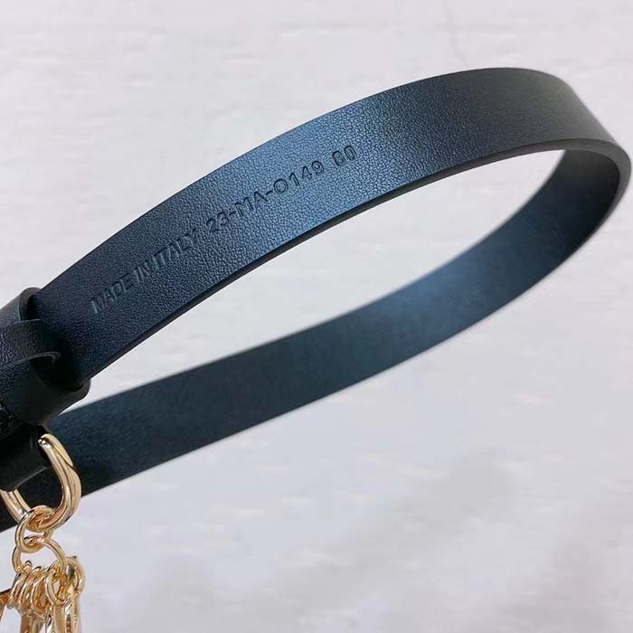 Dior CD Unisex Miss Dior Belt Black Smooth Calfskin 20 MM Width