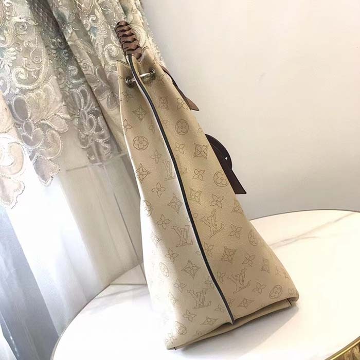 Louis Vuitton LV Women Carmel Hobo Bag Crème Beige Mahina Perforated Calf Leather