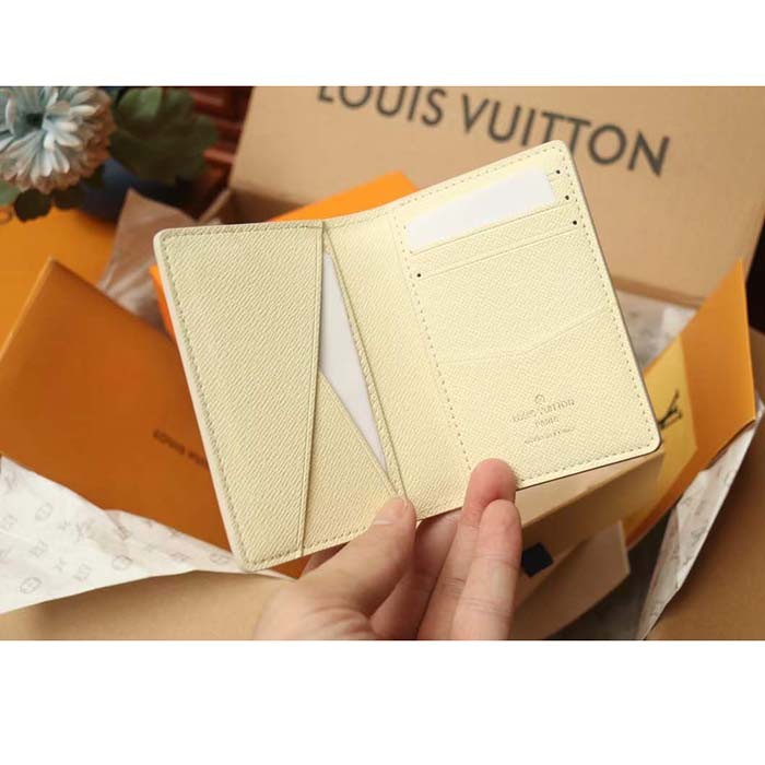 Louis Vuitton Unisex LV Pocket Organizer Vanilla Monogram Craggy Coated Canvas M83336