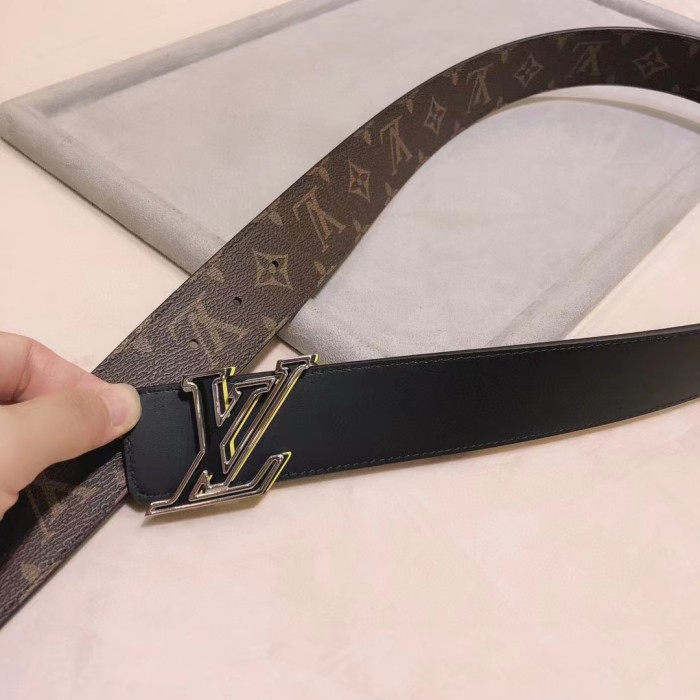 Louis Vuitton Unisex LV Speed 40mm Reversible Belt Yellow Monogram Coated Canvas Leather