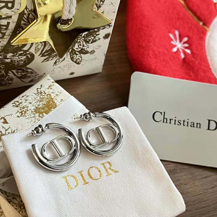 Dior Women 30 Montaigne Earrings Silver-Finish Metal