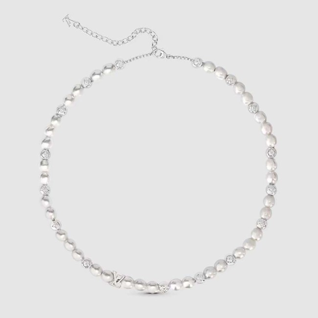 Louis Vuitton Unisex Monogram Pearls Necklace