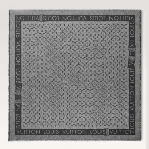 Louis Vuitton Unisex Lock And Go Shine Shawl-Black M93278