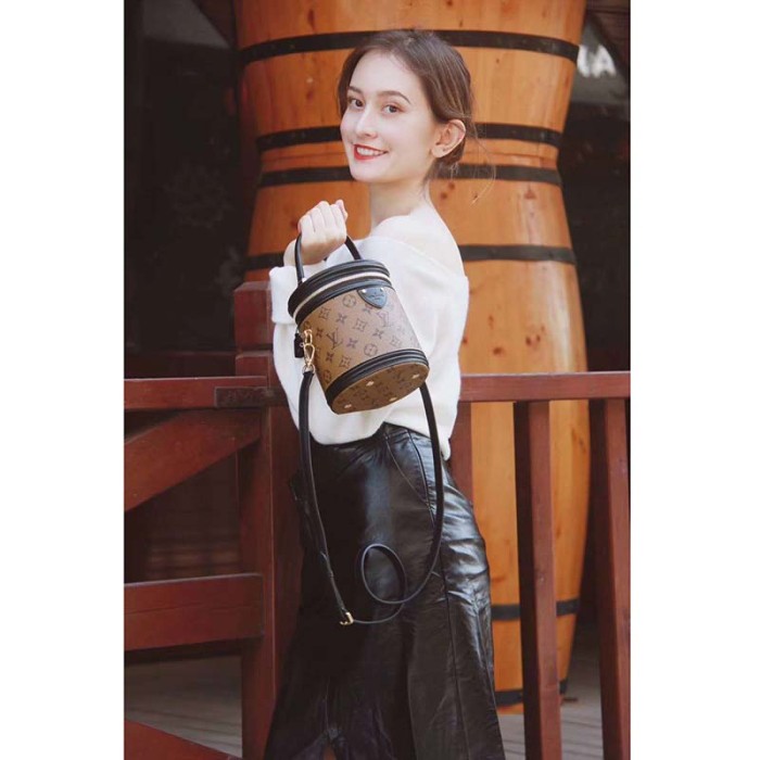 Louis Vuitton LV Women Cannes Handbag in Monogram and Monogram Reverse Coated Canvas