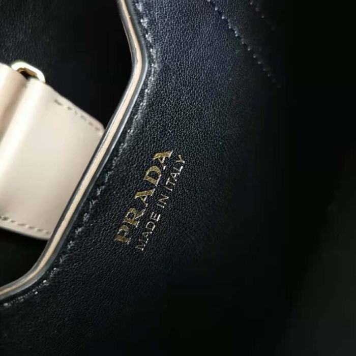 Prada Women Small Saffiano Leather Prada Panier Bag-Sandy