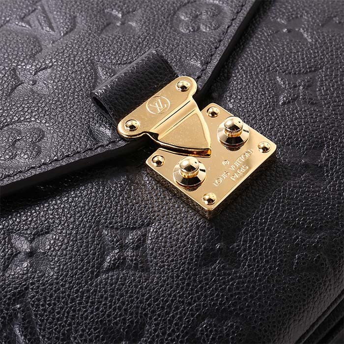 Louis Vuitton LV Women Pochette Métis Bag Black Monogram Grained Cowhide Leather