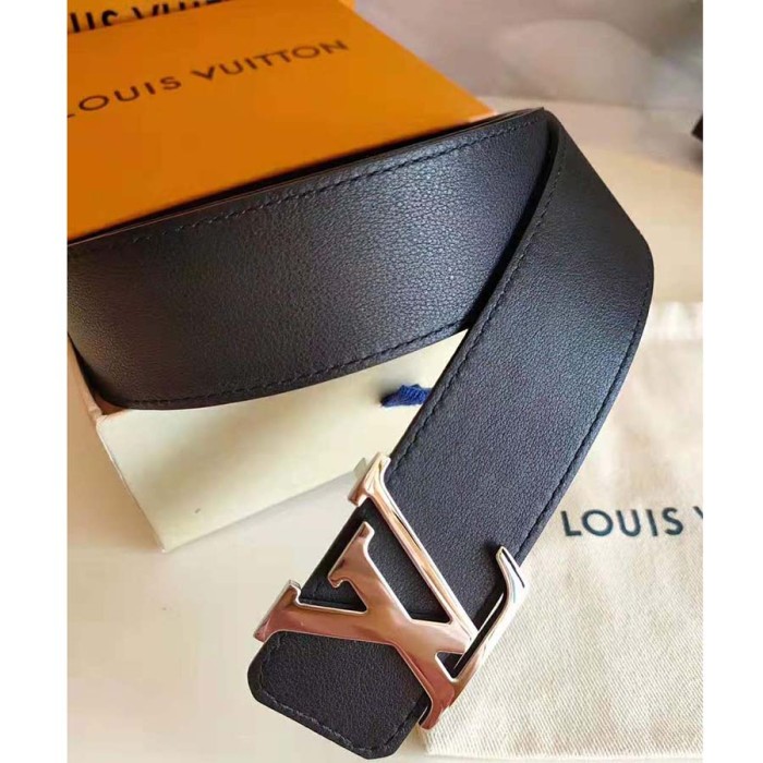 Louis Vuitton LV Unisex LV Initiales 40mm Reversible Belt-Black