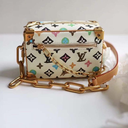 Louis Vuitton Unisex Mini Soft Trunk Vanilla Monogram Craggy Coated Canvas M25132