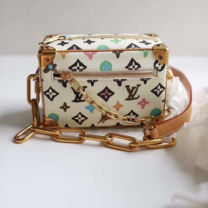 Louis Vuitton Unisex Mini Soft Trunk Vanilla Monogram Craggy Coated Canvas M25132