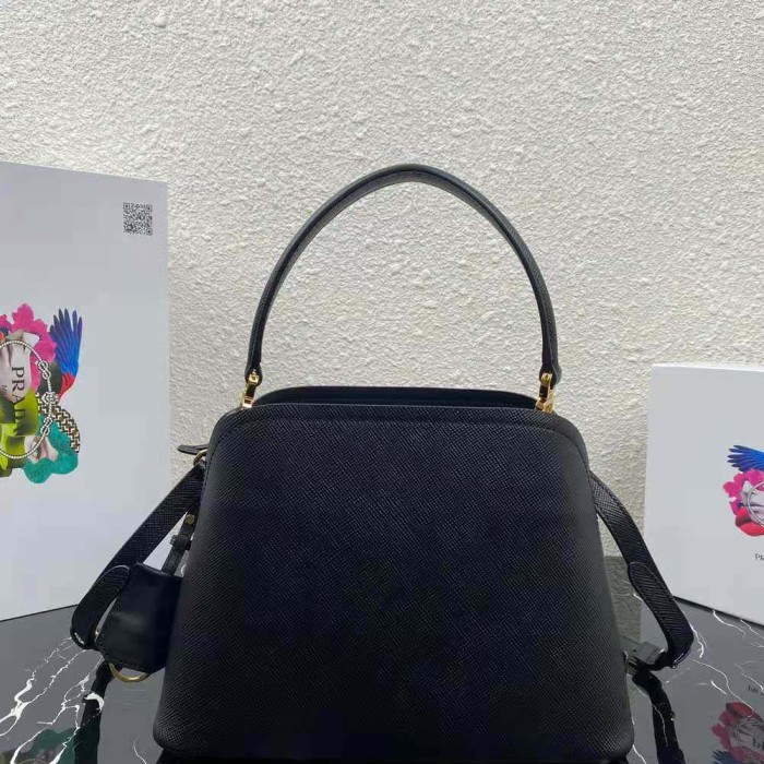 Prada Women Medium Saffiano Leather Prada Matinee Bag-Black