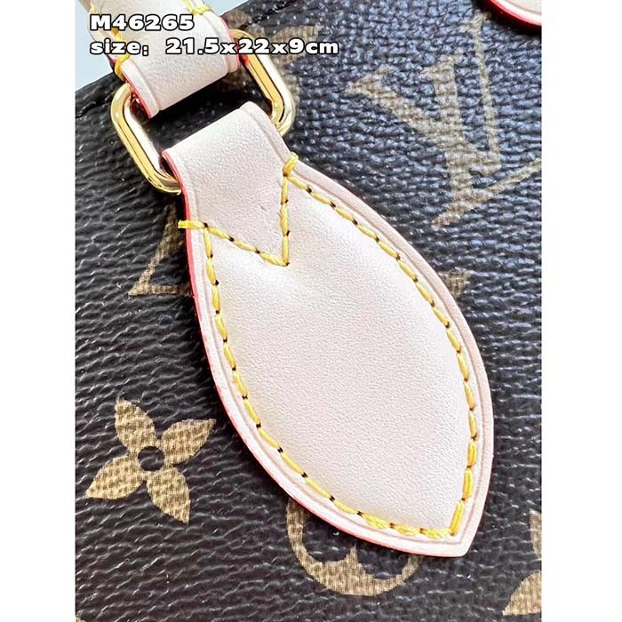 Louis Vuitton Unisex Sac Plat BB Handbag Brown Monogram Coated Canvas Textile Lining