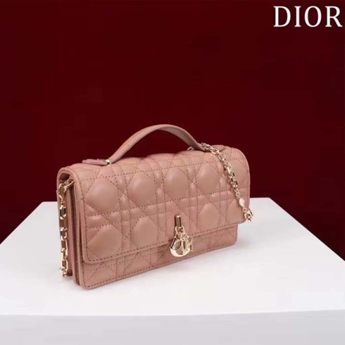 Dior Women CD Miss Dior Mini Bag Light Pink Cannage Lambskin