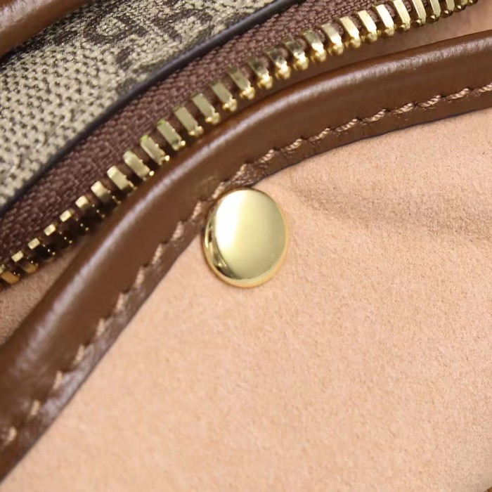 Gucci Unisex GG Mini Bag Interlocking G Beige Ebony GG Supreme Canvas