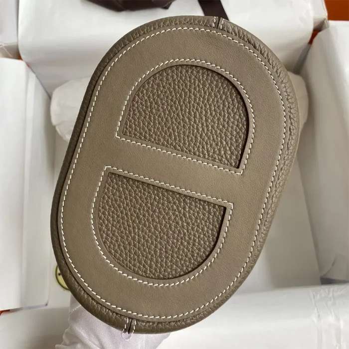 Hermes Women In the Loop 18 Handbag Clemence Leather-Grey/Silver