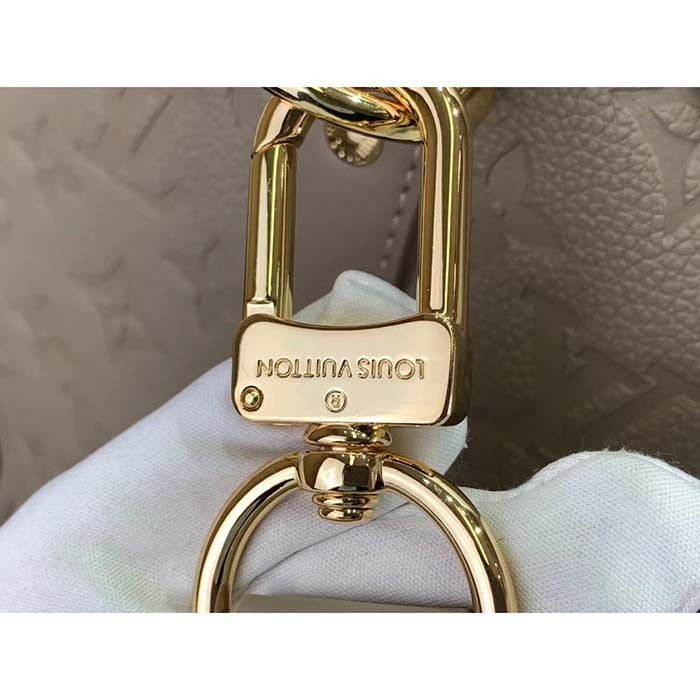 Louis Vuitton LV Unisex Keepall Bandoulière 45 Bag Tourterelle Monogram Empreinte Giant Cowhide Leather