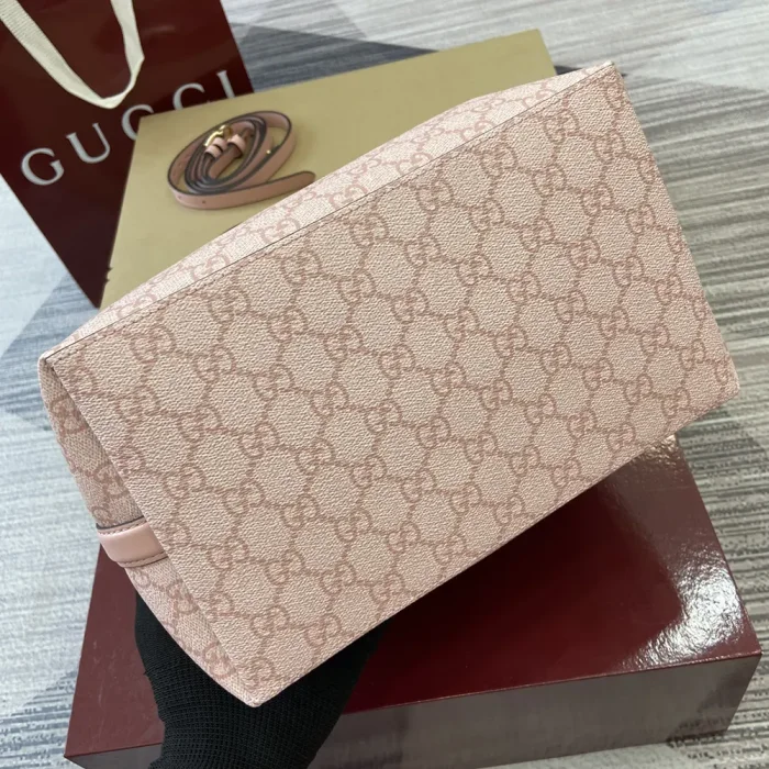 Gucci Women GG Emblem Mini Bucket Bag-Light Pink 815118FAD6L8459