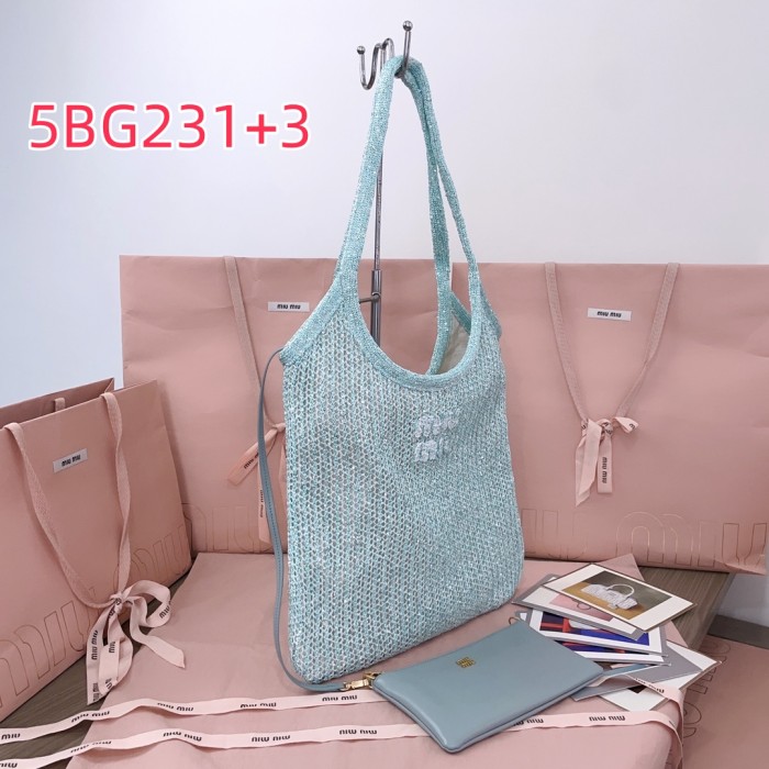 5BG231MiuMiu new sequined mesh IVY handbag