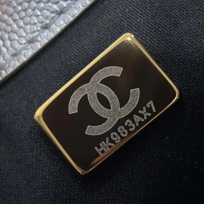 Chanel Women 25 Small Handbag Grained Calfskin Gold Tone Metal-Silver