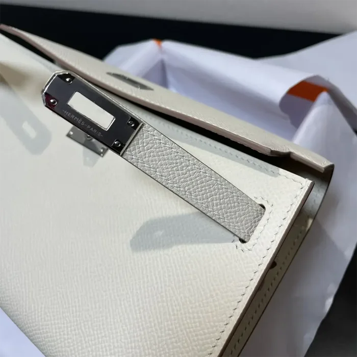 Hermes Women Kelly To Go in Epsom Leather-White/Silver
