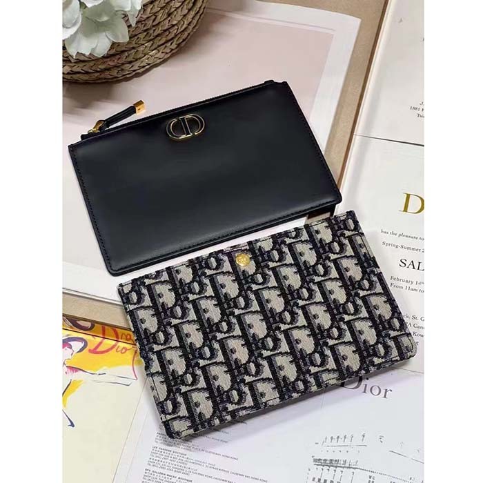 Dior Women CD 30 Montaigne Avenue Mini Bag Blue Dior Oblique Jacquard