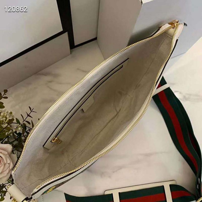 Gucci GG Women GG Flora Shoulder Bag Beige/Ebony Supreme Canvas