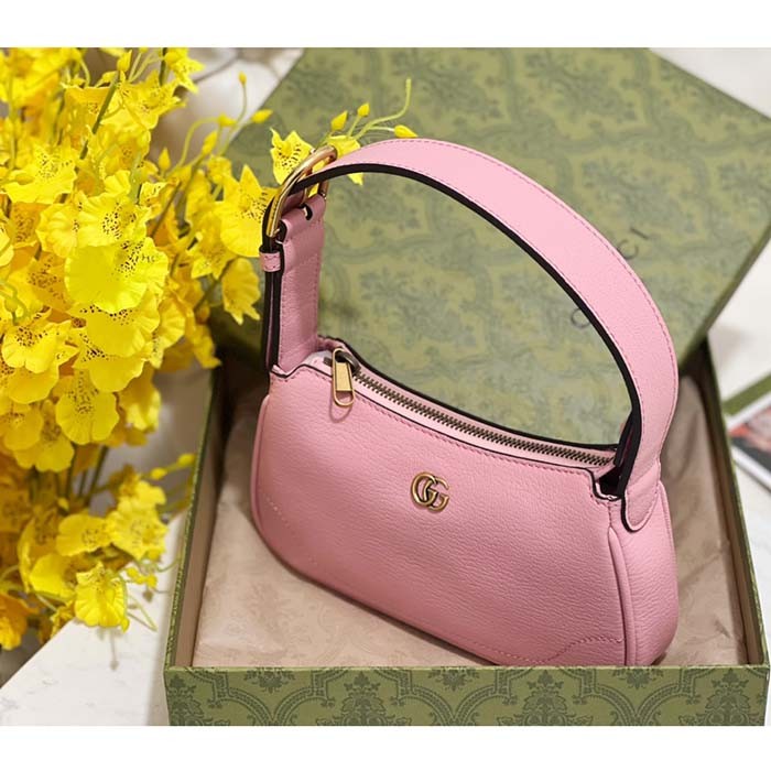 Gucci Women GG Aphrodite Shoulder Bag Double G Light Pink Leather