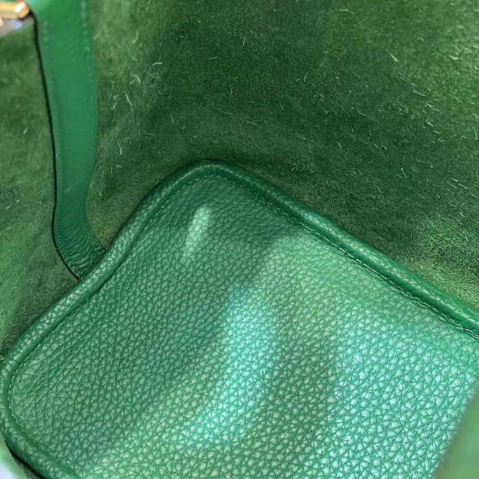 Hermes Women Picotin Lock 18cm in Cowhide leather-Green