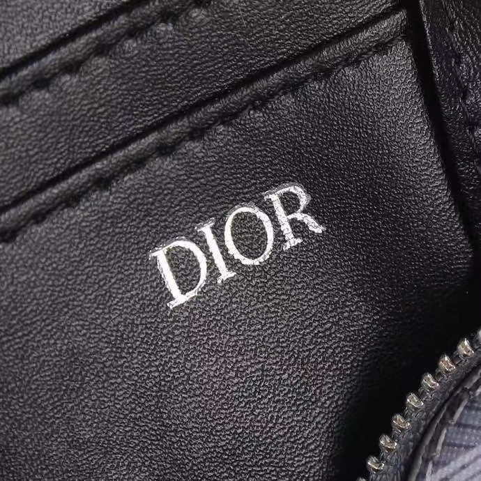 Dior Unisex CD Messenger Pouch Dior Gray CD Diamond Canvas