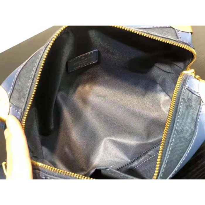 Louis Vuitton LV Men Soft Trunk in Denim Fabric and Monogram-Blue