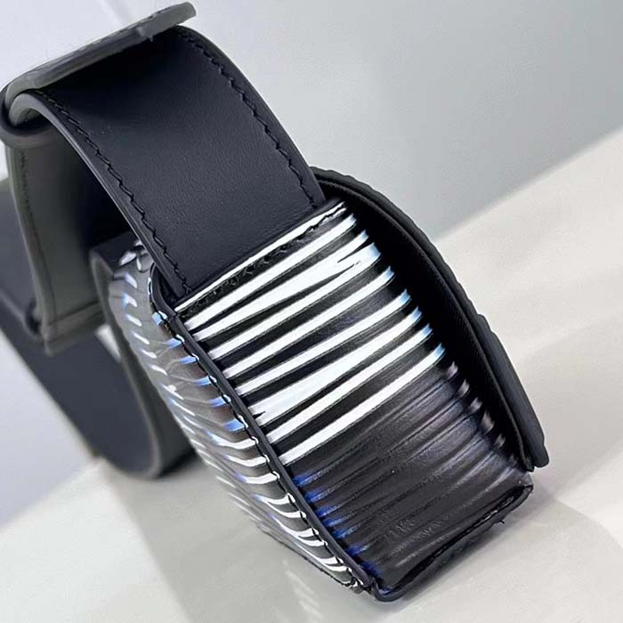 Louis Vuitton LV Unisex Micro Steamer Blue Moon Damier Rush Epi XL Leather Cowhide-Leather