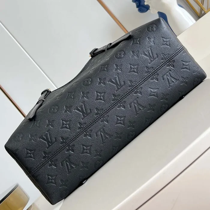 Louis Vuitton LV Women Babylone Tote MM in Cowhide-leather Trim-Black M47185