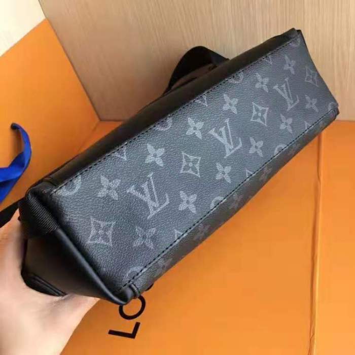 Louis Vuitton LV Men Messenger PM Voyager Bag in Monogram Eclipse Canvas-Black