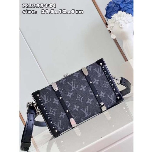 Louis Vuitton LV Unisex Neo Wallet Trunk Black Monogram Eclipse Coated Canvas