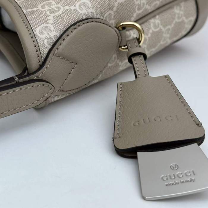 Gucci Unisex Ophidia GG Small Shoulder Bag Beige White GG Supreme Canvas