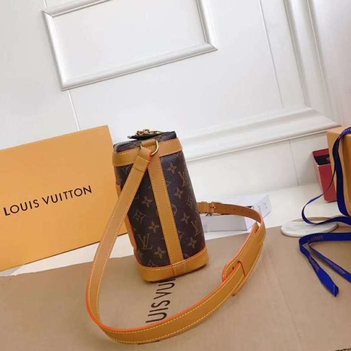 Louis Vuitton LV Unisex Milk Box Bag in Monogram Coated Canvas and Natural Leather