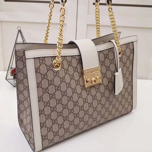 Gucci GG Women Padlock Medium GG Supreme Canvas Shoulder Bag