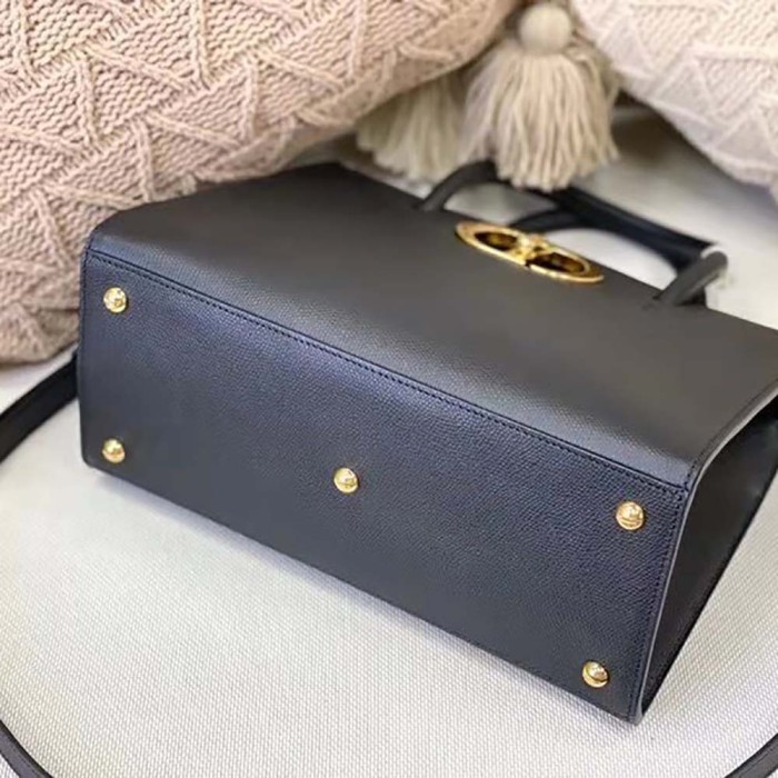 Dior Women Large ST Honore Tote Black Grained Calfskin