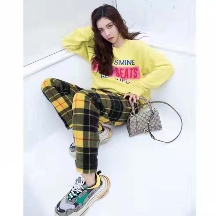 Gucci Unisex The Hacker Project Small Hourglass Bag Beige GG Supreme Canvas