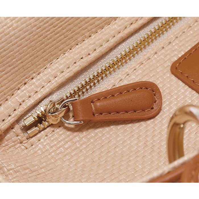 Dior Women CD Medium Lady Dior Handbag Natural Cannage Raffia