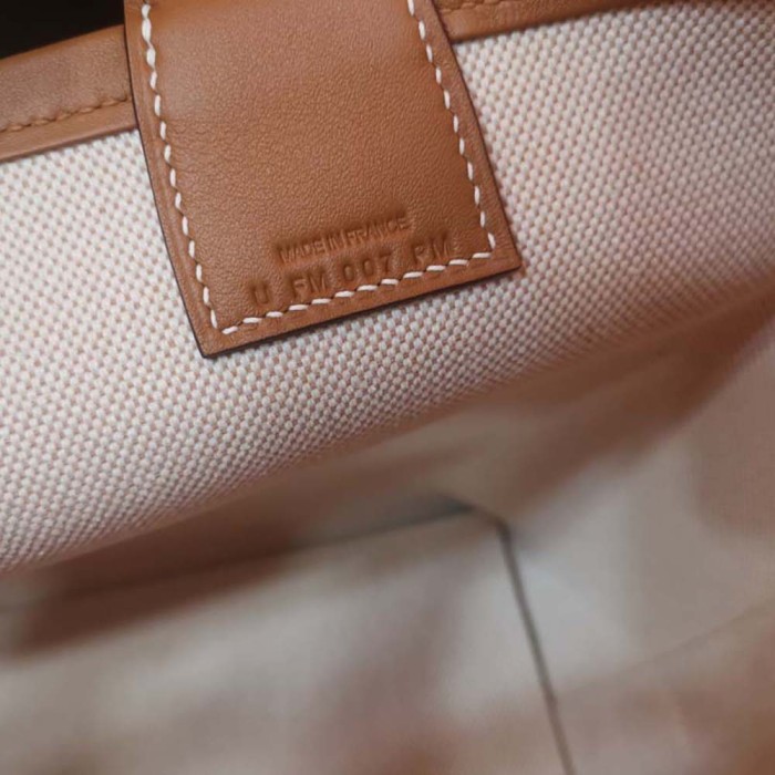 Hermes Unisex Steeple 25 Ecru Tote Bag-Brown H083611CKAE