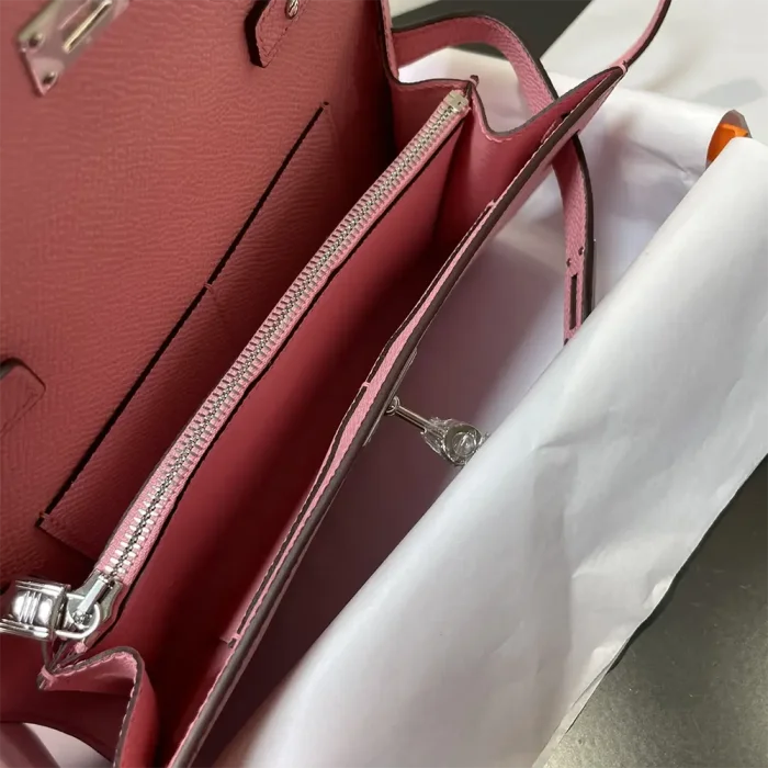 Hermes Women Kelly To Go in Epsom Leather-Pink